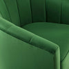 Modway Prospect Channel Tufted Performance Velvet Swivel Armchair in Emerald MDY-EEI-4139-EME