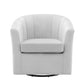 Modway Prospect Channel Tufted Performance Velvet Swivel Armchair in Light Gray MDY-EEI-4139-LGR