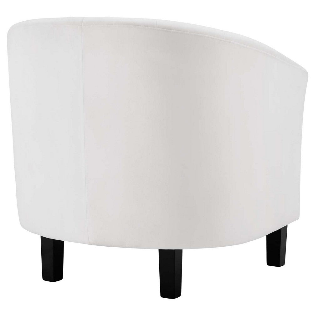 Modway Prospect Channel Tufted Performance Velvet Armchair Set of 2 White MDY-EEI-4150-WHI