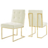 Modway Privy dining-chairs, Gold White