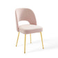 Modway Rouse Dining Room Side Chair Set of 2 Pink MDY-EEI-4162-PNK