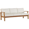 Modway EEI-4176-NAT-WHI Marina Patio Teak Sofa, Natural White