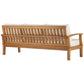 Modway EEI-4176-NAT-WHI Marina Patio Teak Sofa Natural White MDY-EEI-4176-NAT-WHI