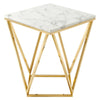 Vertex Gold Metal Stainless Steel End Table - No Shipping Charges