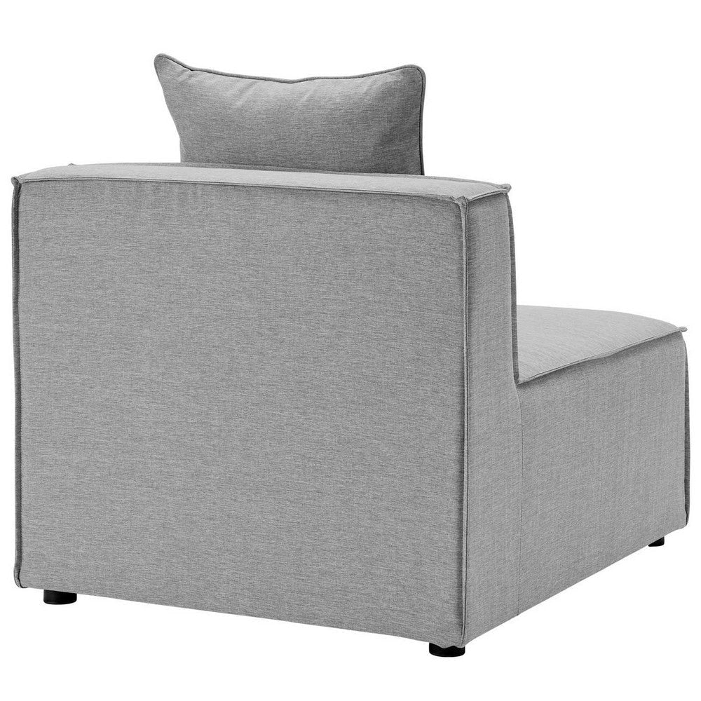 Saybrook Outdoor Patio Upholstered Sectional Sofa Armless Chair - No Shipping Charges MDY-EEI-4209-GRY