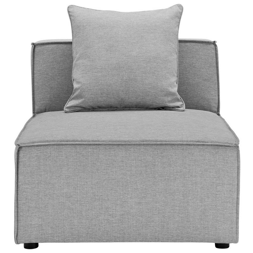 Saybrook Outdoor Patio Upholstered Sectional Sofa Armless Chair - No Shipping Charges MDY-EEI-4209-GRY