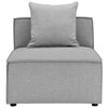 Saybrook Outdoor Patio Upholstered Sectional Sofa Armless Chair - No Shipping Charges MDY-EEI-4209-GRY