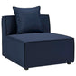 Modway EEI-4209-NAV Saybrook Outdoor Patio Upholstered Sectional Armless Chair, Navy Blue