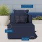 Saybrook Outdoor Patio Upholstered Sectional Sofa Armless Chair - No Shipping Charges MDY-EEI-4209-GRY