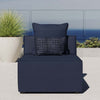 Modway EEI-4209-NAV Saybrook Outdoor Patio Upholstered Sectional Armless Chair Navy Blue MDY-EEI-4209-NAV