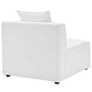 Modway EEI-4209-WHI Saybrook Patio Armless Chair in White 29.5 x 34.5 x 25.5 MDY-EEI-4209-WHI