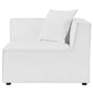 Saybrook Outdoor Patio Upholstered Sectional Sofa Corner Chair - No Shipping Charges MDY-EEI-4210-WHI