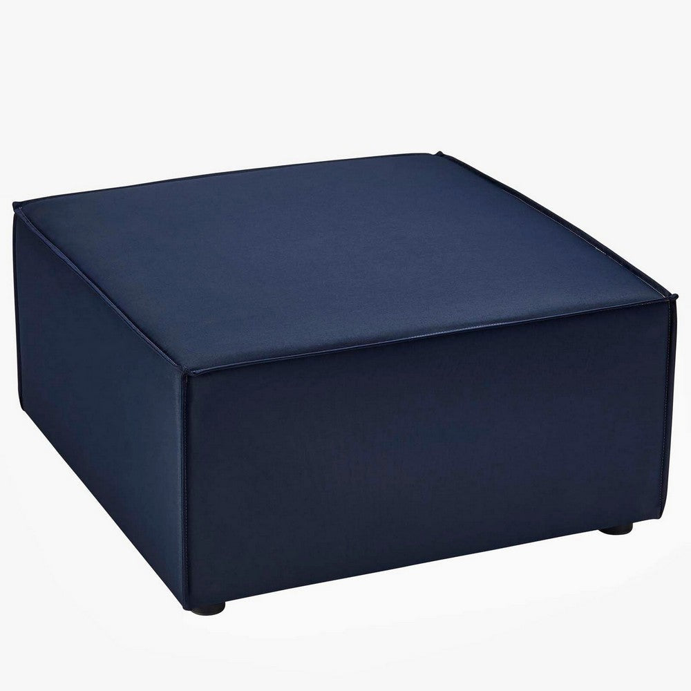 Saybrook Outdoor Patio Upholstered Sectional Sofa Ottoman - No Shipping Charges MDY-EEI-4211-NAV