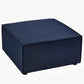 Modway EEI-4211-NAV Saybrook Outdoor Patio Upholstered Sectional Ottoman Navy MDY-EEI-4211-NAV