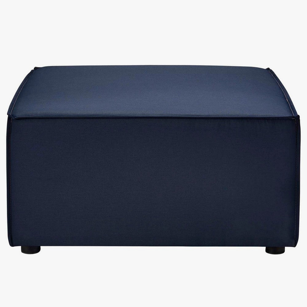 Modway EEI-4211-NAV Saybrook Outdoor Patio Upholstered Sectional Ottoman Navy MDY-EEI-4211-NAV