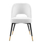 Modway Rouse Performance Velvet Dining Side Chair in White 23 x 20 x 32 MDY-EEI-4212-WHI