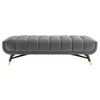 Adept 60’ Performance Velvet Bench - No Shipping Charges MDY-EEI-4241-GRY