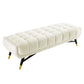 Modway EEI-4241 Adept 60’’ Performance Velvet Bench in Ivory 60 Inches MDY-EEI-4241-IVO