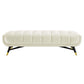 Modway EEI-4241 Adept 60’’ Performance Velvet Bench in Ivory 60 Inches MDY-EEI-4241-IVO