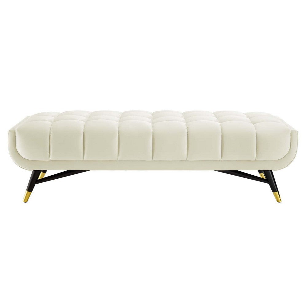 Modway EEI-4241 Adept 60’’ Performance Velvet Bench in Ivory 60 Inches MDY-EEI-4241-IVO