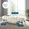 Modway EEI-4241 Adept 60’’ Performance Velvet Bench in Ivory 60 Inches MDY-EEI-4241-IVO