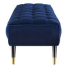 Modway EEI-4241 Adept 60’’ Performance Velvet Bench in Midnight Blue 60 Inches MDY-EEI-4241-MID