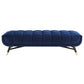 Modway EEI-4241 Adept 60’’ Performance Velvet Bench in Midnight Blue 60 Inches MDY-EEI-4241-MID