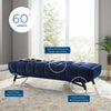 Modway EEI-4241 Adept 60’’ Performance Velvet Bench in Midnight Blue 60 Inches MDY-EEI-4241-MID