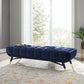 Modway EEI-4241 Adept 60’’ Performance Velvet Bench in Midnight Blue 60 Inches MDY-EEI-4241-MID