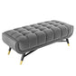 Adept 47.5’ Performance Velvet Bench - No Shipping Charges MDY-EEI-4242-GRY