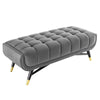 Adept 47.5’ Performance Velvet Bench - No Shipping Charges MDY-EEI-4242-GRY