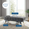 Adept 47.5’ Performance Velvet Bench - No Shipping Charges MDY-EEI-4242-GRY