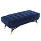 Modway Adept 47.5’’ Performance Velvet Bench in Midnight Blue 47.5 Inches MDY-EEI-4242-MID