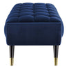 Modway Adept 47.5’’ Performance Velvet Bench in Midnight Blue 47.5 Inches MDY-EEI-4242-MID