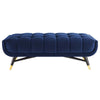 Modway Adept 47.5’’ Performance Velvet Bench in Midnight Blue 47.5 Inches MDY-EEI-4242-MID