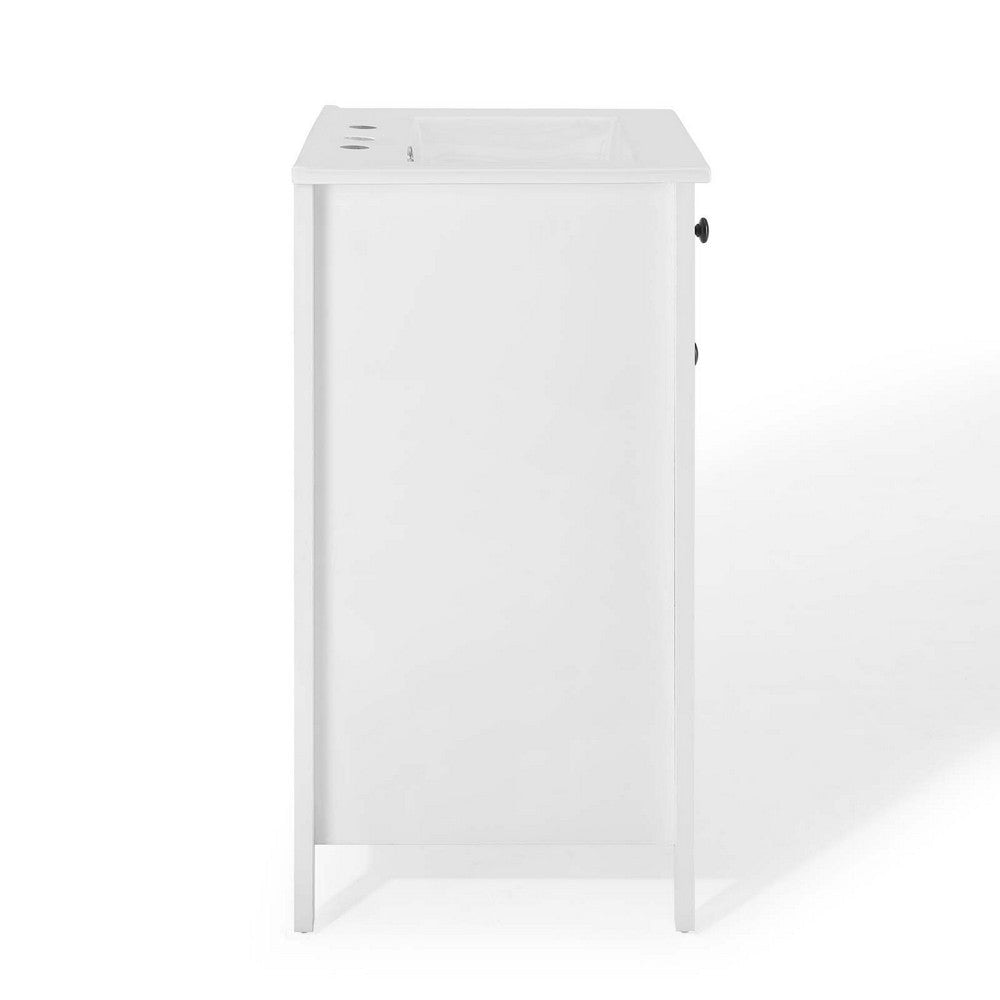 Modway Nantucket Bathroom Vanity Cabinet 24’’ with White Sink MDY-EEI-4250-WHI-WHI