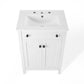 Modway Nantucket Bathroom Vanity Cabinet 24’’ with White Sink MDY-EEI-4250-WHI-WHI