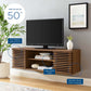 Modway Render 46" Mid-Century Modern Wall Mount Media Console TV Stand, 46 Inch, Walnut