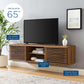 Modway Render 60" Mid-Century Modern Wall Mount Media Console TV Stand, 60 Inch, Walnut