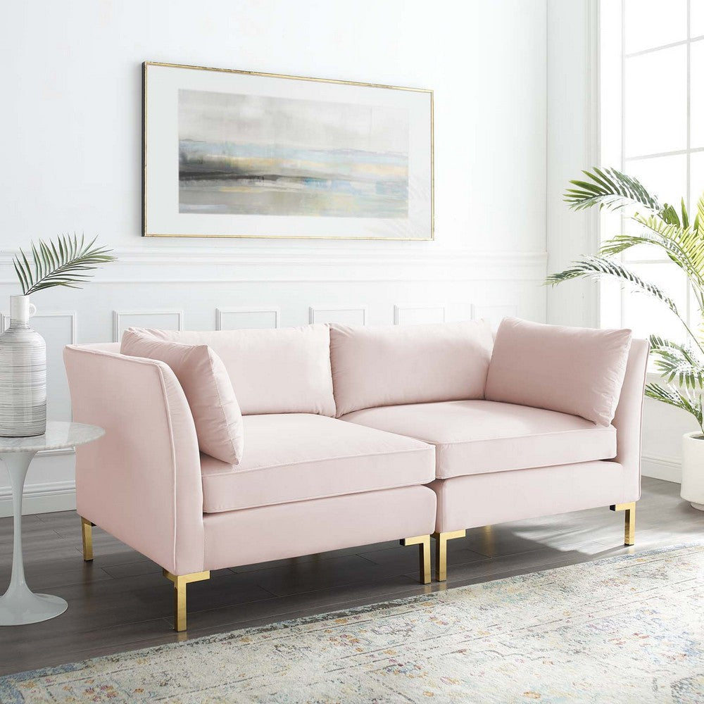 Modway Ardent Performance Velvet Loveseat Pink MDY-EEI-4268-PNK