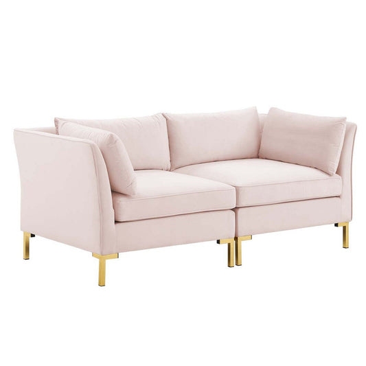 Modway Ardent Performance Velvet, Loveseat, Pink