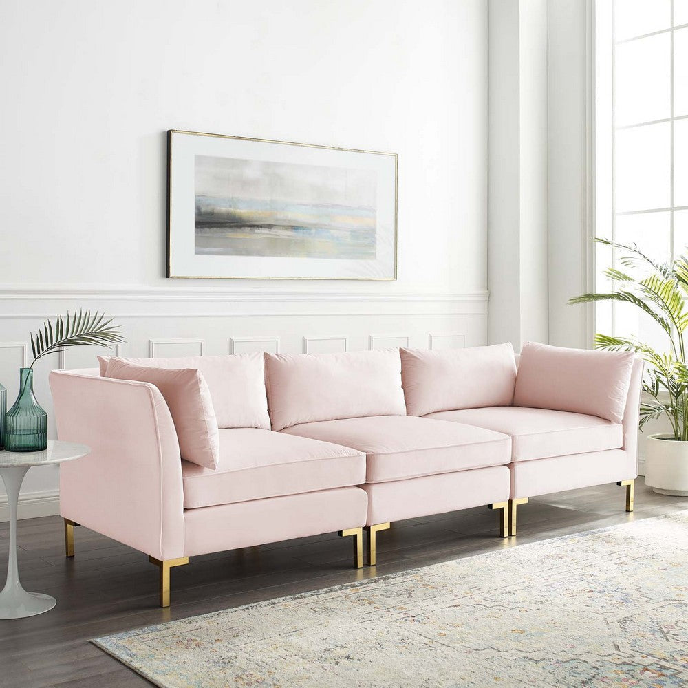 Modway Ardent Performance Velvet Sofa Pink MDY-EEI-4269-PNK