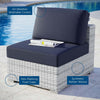 Convene Outdoor Patio Armless Chair - No Shipping Charges MDY-EEI-4298-LGR-GRY