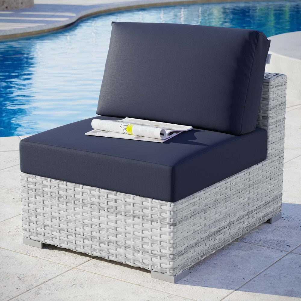 Convene Outdoor Patio Armless Chair - No Shipping Charges MDY-EEI-4298-LGR-GRY