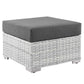 Modway EEI-4301-LGR-CHA Ottoman, Light Gray Charcoal