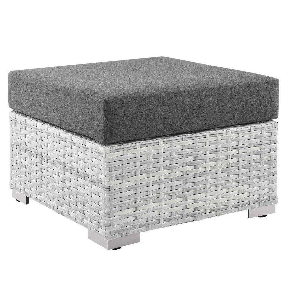 Modway EEI-4301-LGR-CHA Ottoman, Light Gray Charcoal