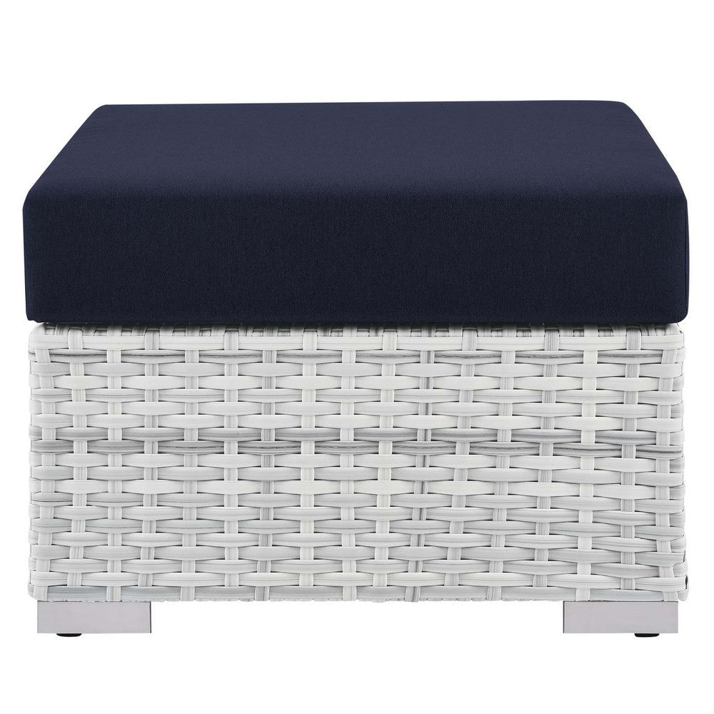 Modway EEI-4301-LGR-NAV Ottoman Light Gray Navy 25 x 25 x 12 MDY-EEI-4301-LGR-NAV