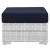 Modway EEI-4301-LGR-NAV Ottoman Light Gray Navy 25 x 25 x 12 MDY-EEI-4301-LGR-NAV