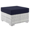 Modway EEI-4301-LGR-NAV Ottoman, Light Gray Navy 25 x 25 x 12