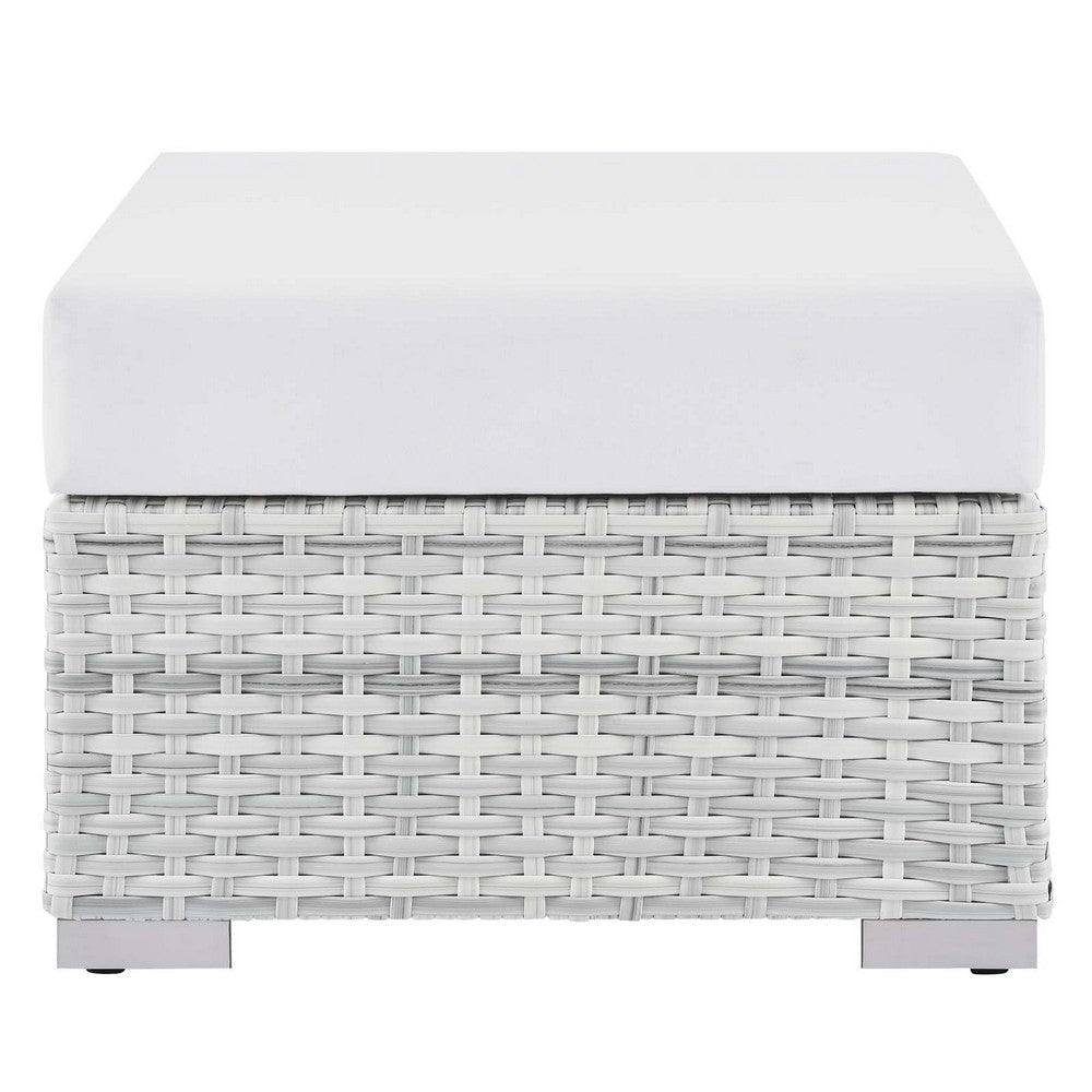 Modway EEI-4301-LGR-WHI Ottoman Light Gray White MDY-EEI-4301-LGR-WHI